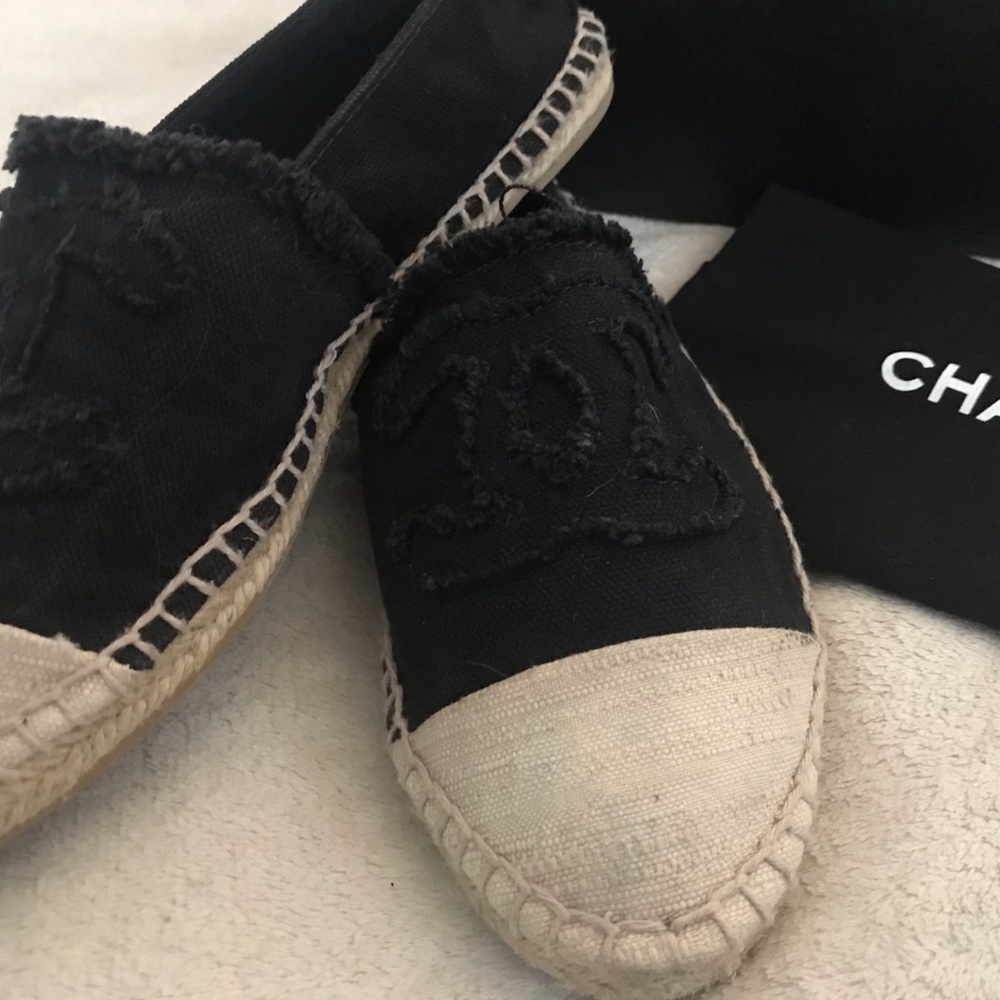 Authentic Chanel Espadrille Flats.